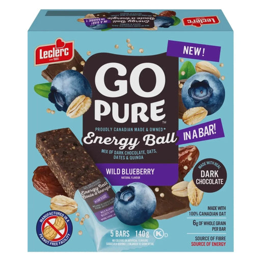 Go Pure - Wild Blueberry Snack Bars - 5 x 140g - Miller & Bean Coffee Company
