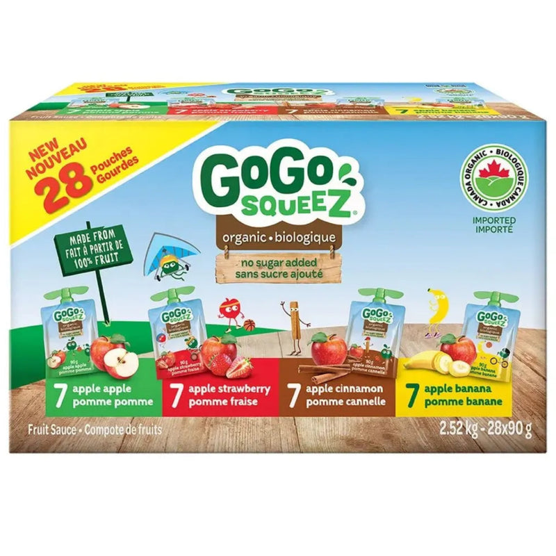 Gogo Squeez - Organic Fruit Sauce - Variety Pack 28 × 90g - Miller & Bean Coffee Company