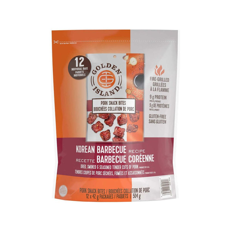 Golden Island Korean BBQ Pork Snack Bites - 12 × 42 g - Miller & Bean Coffee Company