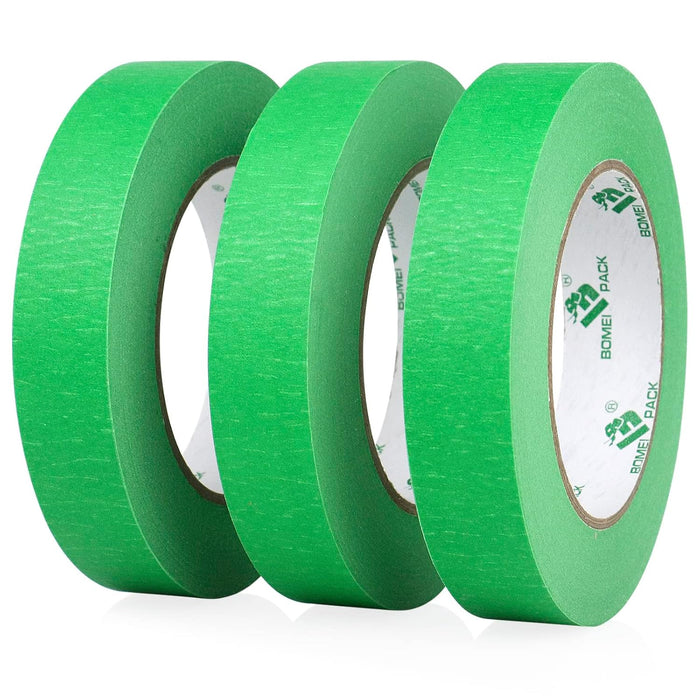 Green Masking Tape - 3 Rolls - 1" Width - Miller & Bean Coffee Company
