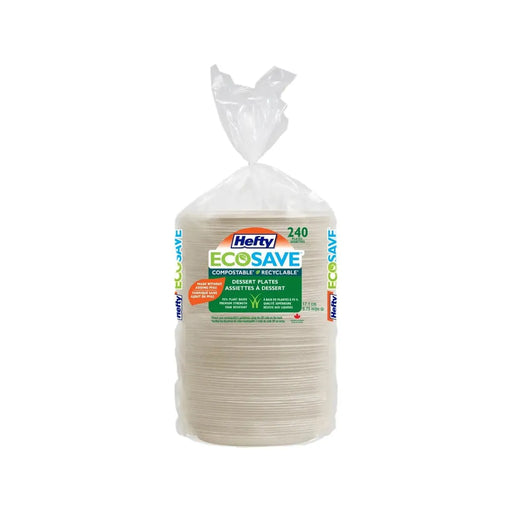 Hefty EcoSave Disposable Paper Dessert Plates - Pack of 240 - Miller & Bean Coffee Company