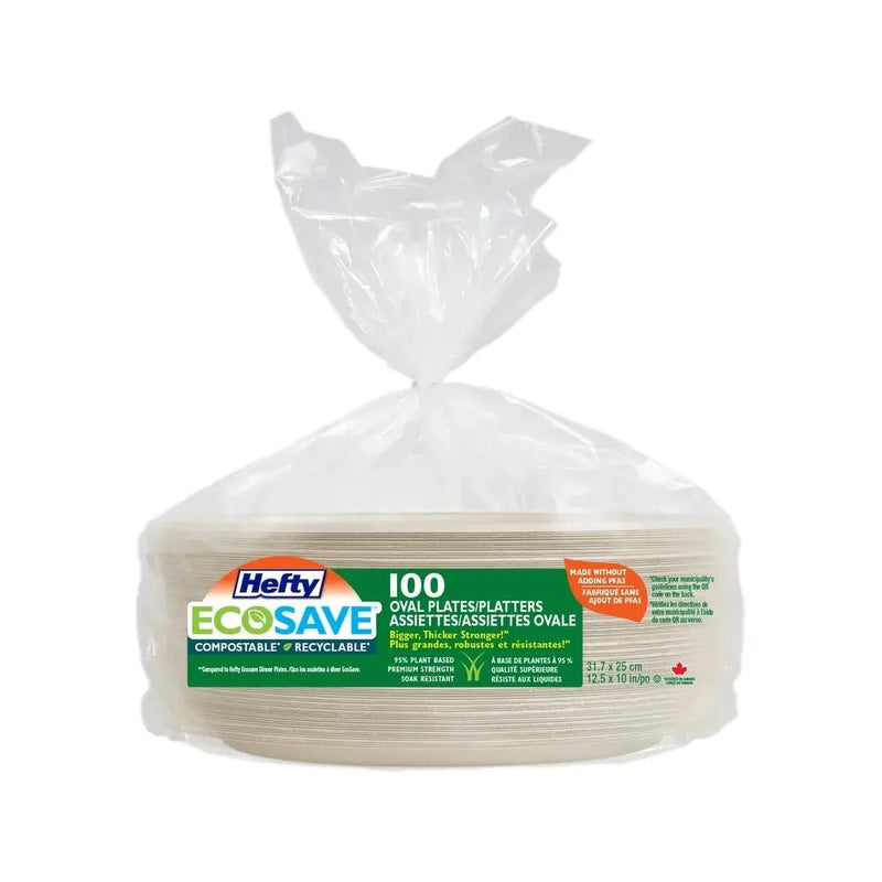 Hefty EcoSave Oval Platters - Pack of 100 - Miller & Bean Coffee Company