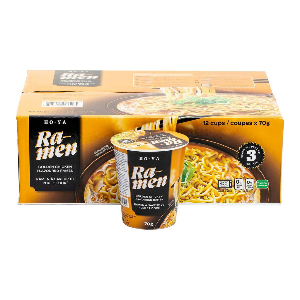 Ho-Ya Golden Chicken Flavoured Ramen - 70g each - 12 Count