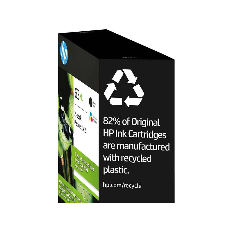 Ink Cartridge - HP 63XL - Black and Tri - Color High Yield Original - Combo Pack of 2 - Miller & Bean Coffee Company