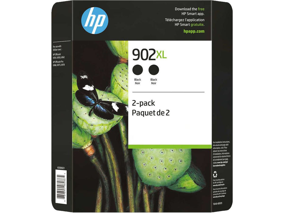 Ink Cartridge - HP 902XL - High Yield Black Original - Pack of 2 - Miller & Bean Coffee Company