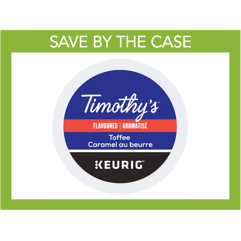 K - Cup - Timothy's - Coffee - Flavoured - Toffee - Miller & Bean Coffee Company