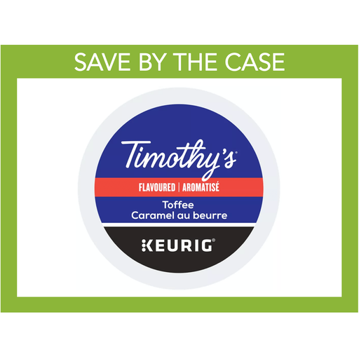 K - Cup - Timothy's - Coffee - Flavoured - Toffee - Miller & Bean Coffee Company