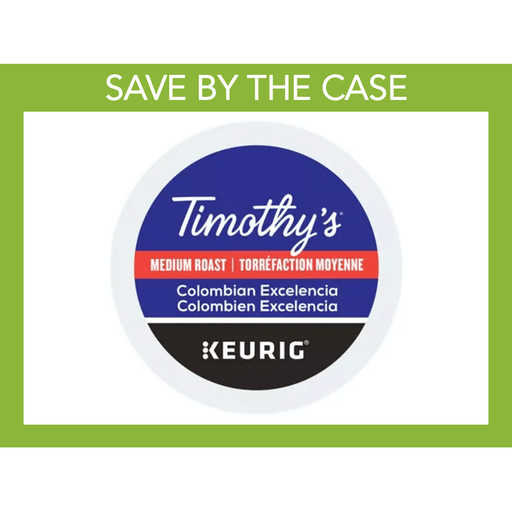 K - Cup - Timothy's - Coffee - Medium - Colombian Excelencia - Miller & Bean Coffee Company