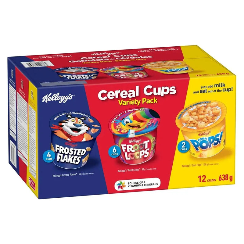 Kellogg’s - Cereal in a Cup Variety - Pack 0f 12 - Miller & Bean Coffee Company
