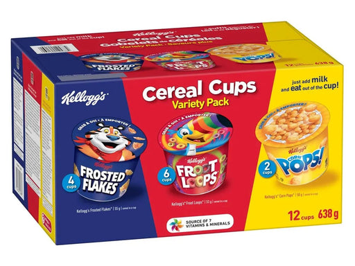 Kellogg’s - Cereal in a Cup Variety - Pack 0f 12 - Miller & Bean Coffee Company