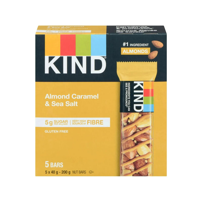 KIND Almond Caramel & Sea Salt Bars - 5 Bars x 40g - Miller & Bean Coffee Company