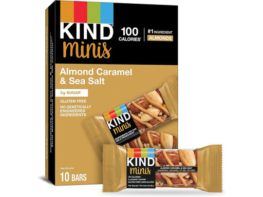 KIND Minis Caramel Almond & Sea Salt Bars - 10 x 20g - Miller & Bean Coffee Company