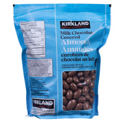 Back of Kirkland Signature Milk Chocolate Covered Almonds 1.5kg bag