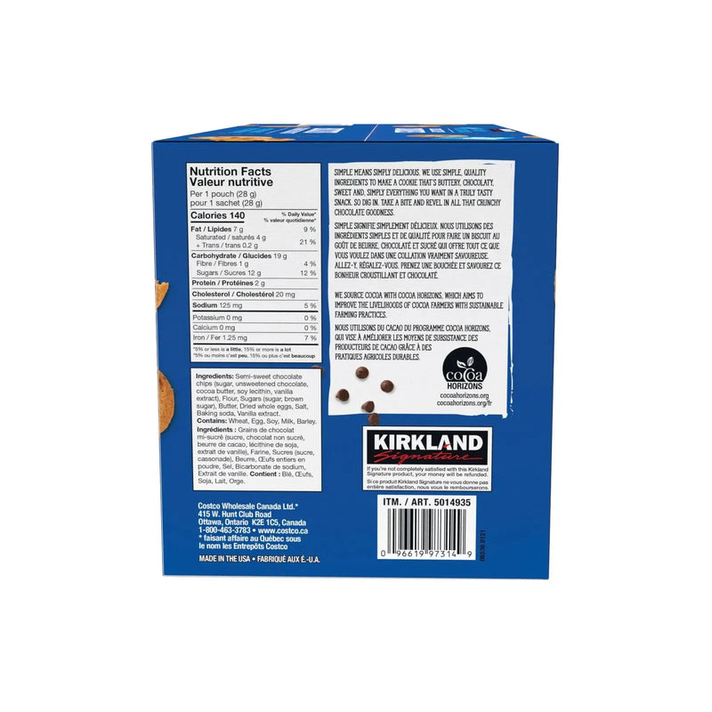 Kirkland Signature Mini Chocolate Chip Cookies - 30 × 28g - Miller & Bean Coffee Company