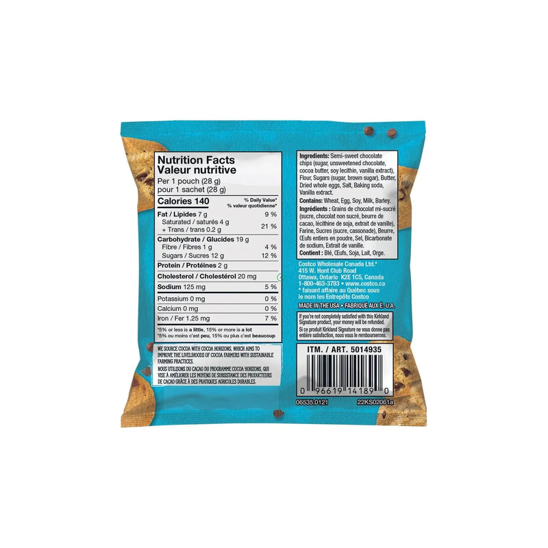 Kirkland Signature Mini Chocolate Chip Cookies - 30 × 28g - Miller & Bean Coffee Company