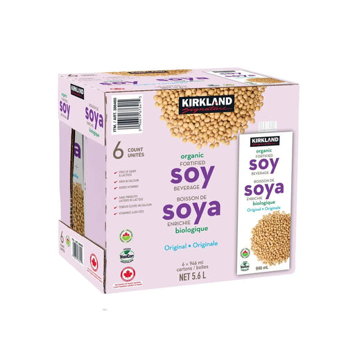 Kirkland Signature - Organic Soy Beverage - Case of 6 x 946ml - Shelf Stable - Miller & Bean Coffee Company