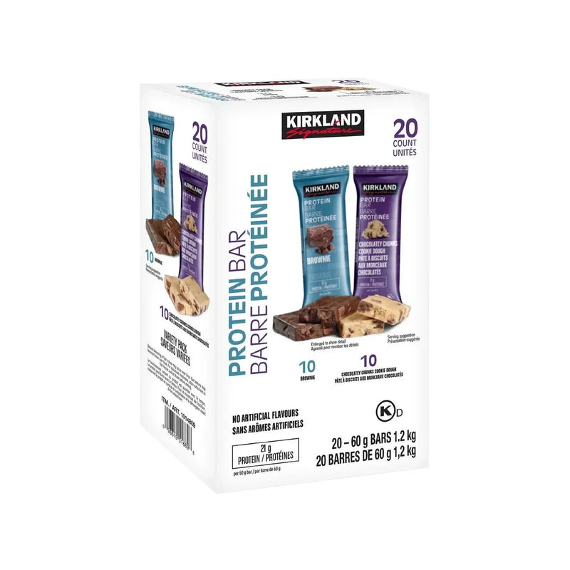 Kirkland Signature - Protein Bars Pack of 20 × 60g - Miller & Bean Coffee Company