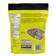 Kirkland Signature Shelled Pistachios back package with nutrition and ingredients