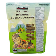 Kirkland Signature Trail Mix back package with nutrition and ingredients