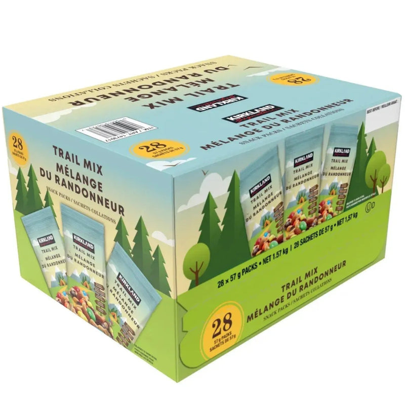 Kirkland Signature - Trail Mix Snack Packs - 28 × 57g - Miller & Bean Coffee Company