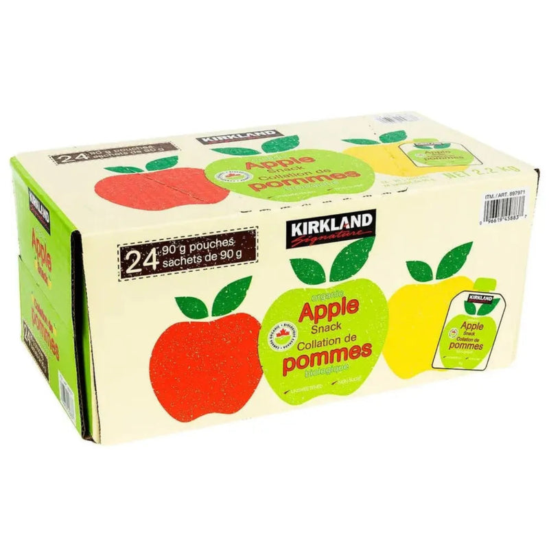 Kirkland Signature - Unsweetened Organic Apple Snack - 24 × 90g - Miller & Bean Coffee Company