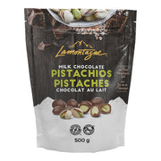 Lamontagne Milk Chocolate Pistachios with Pink Himalayan Salt, 500 g bag