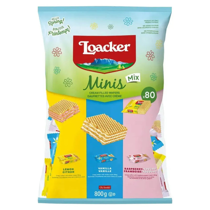 Loacker Minis - Cream Filled Wafers - Variety Pack - 800g - Miller & Bean Coffee Company