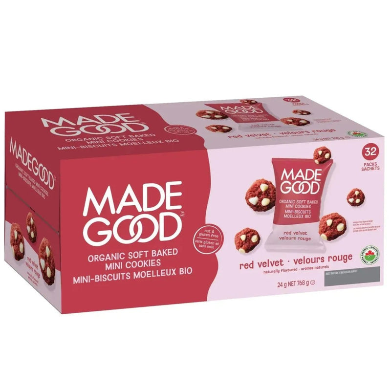 Made Good - Red Velvet Soft Baked Mini Cookies Pack - 32 x 24g - Miller & Bean Coffee Company