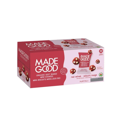 Made Good - Red Velvet Soft Baked Mini Cookies Pack - 32 x 24g - Miller & Bean Coffee Company