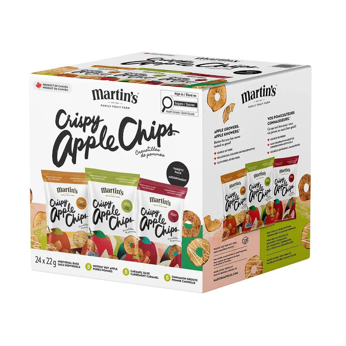 Martin’s Crispy Apple Chips - 24 × 22g Bags - Miller & Bean Coffee Company