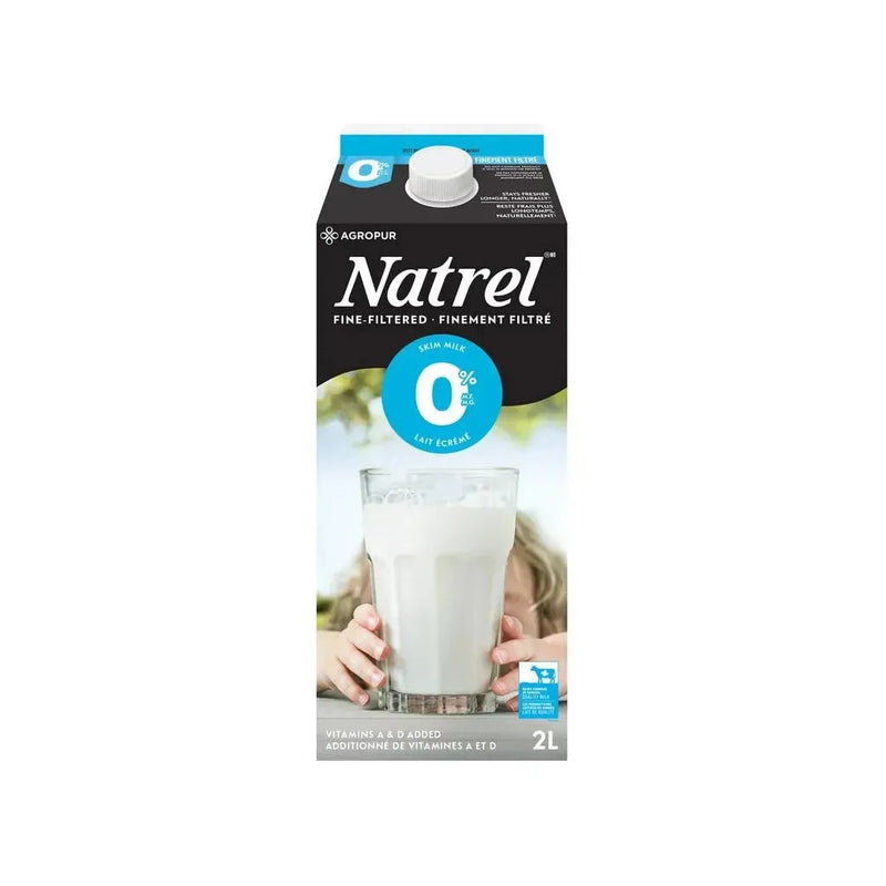 Milk - 0% - Skim - Natrel Fine - filtered - 2L (Large) - Miller & Bean Coffee Company