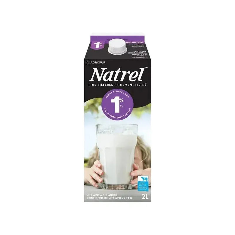 Milk - 1% - Natrel Fine - filtered - 2L (Large) - Miller & Bean Coffee Company