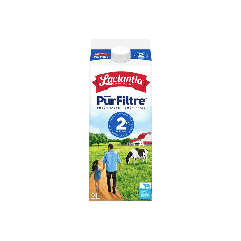Milk - 2% - PurFiltre - 2L (Large) - Miller & Bean Coffee Company
