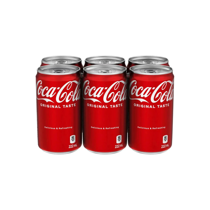 Mini - Cans - Coke Regular - 6 x 222ml - Miller & Bean Coffee Company