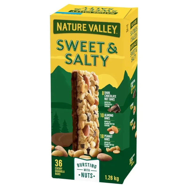 Nature Valley Bars - Sweet & Salty Granola - Variety Pack - 36 x 35g - Miller & Bean Coffee Company