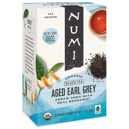 Numi Organic Tea - Aged Earl Grey - Box of 18 - Miller & Bean Coffee Company