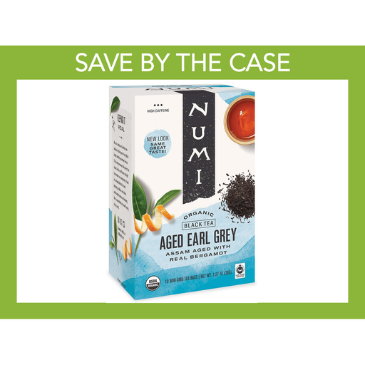 Numi Organic Tea - Aged Earl Grey - Box of 18 - Miller & Bean Coffee Company