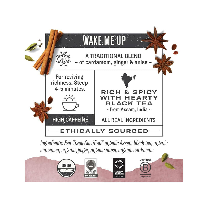 Numi Organic Tea - Golden Chai - Box of 18 - Miller & Bean Coffee Company