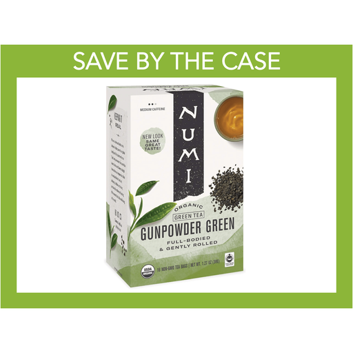 Numi Organic Tea - Gunpowder Green - Box of 18 - Miller & Bean Coffee Company