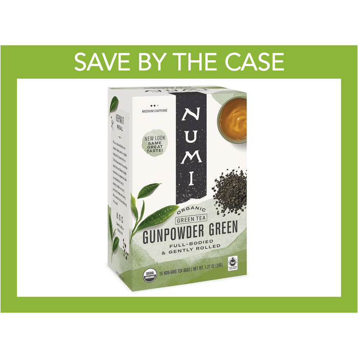 Numi Organic Tea - Gunpowder Green - Box of 18 - Miller & Bean Coffee Company