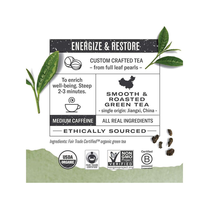 Numi Organic Tea - Gunpowder Green - Box of 18 - Miller & Bean Coffee Company