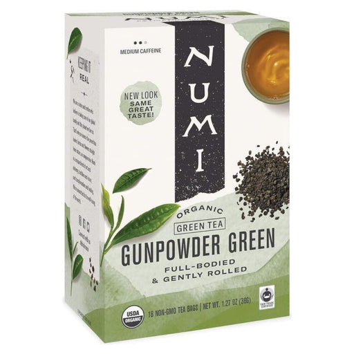 Numi Organic Tea - Gunpowder Green - Box of 18 - Miller & Bean Coffee Company