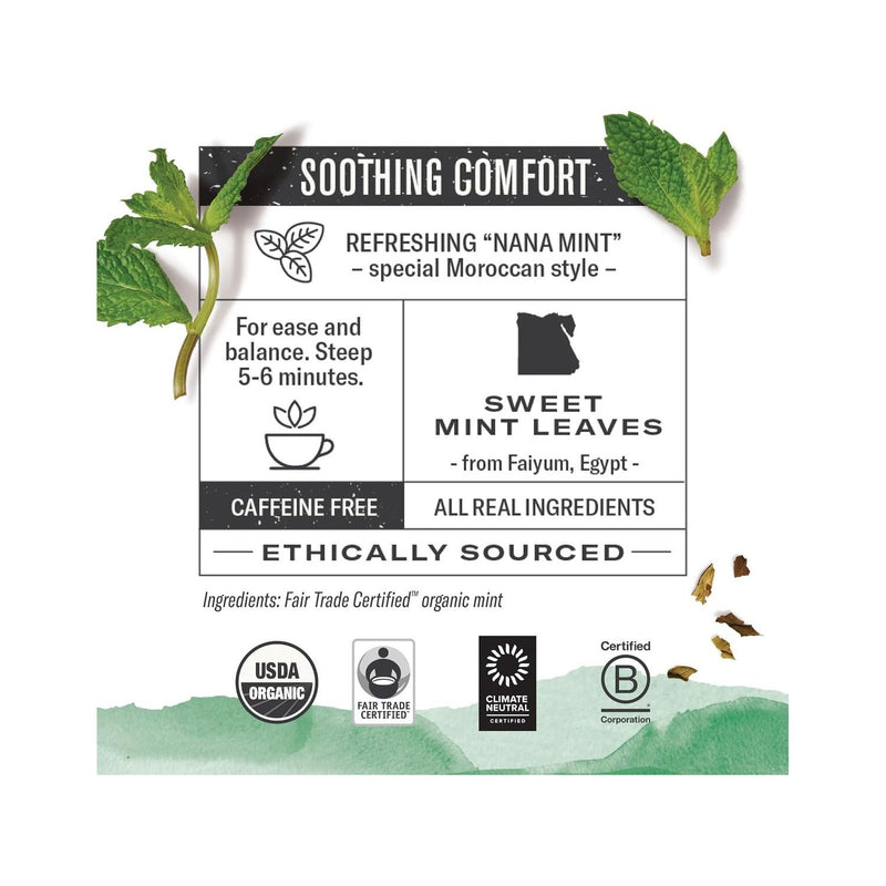 Numi Organic Tea - Moroccan Mint - Box of 18 - Miller & Bean Coffee Company