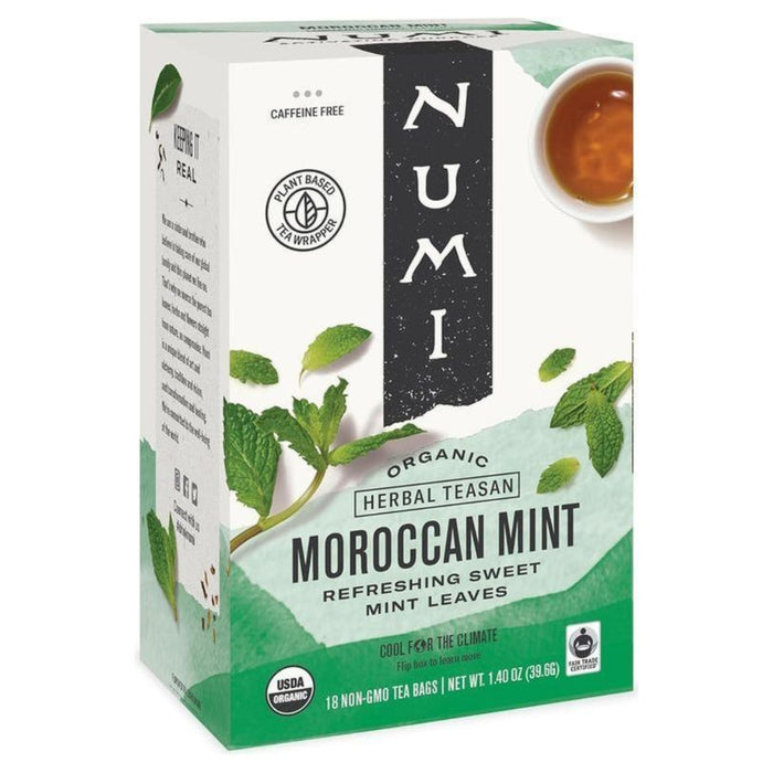 Numi Organic Tea - Moroccan Mint - Box of 18 - Miller & Bean Coffee Company