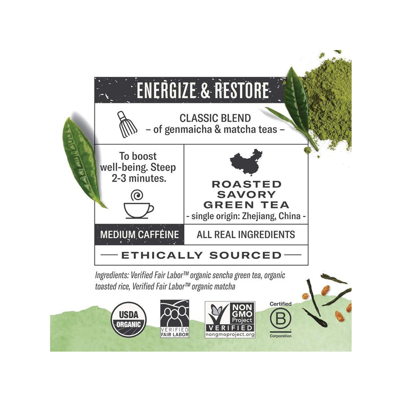 Numi Organic Tea - Toasted Rice - Box of 18 - Miller & Bean Coffee Company