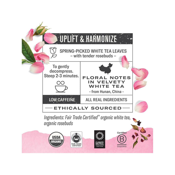 Numi Organic Tea - White Rose - Box of 16 - Miller & Bean Coffee Company
