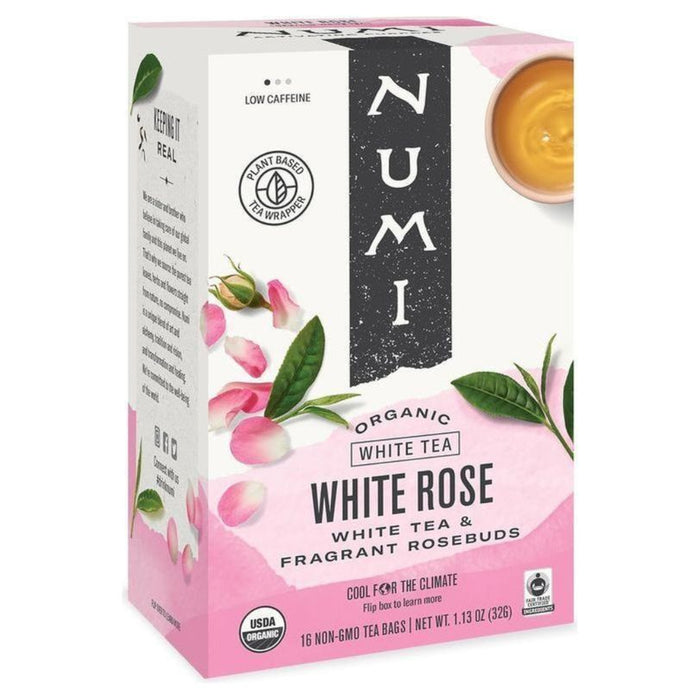 Numi Organic Tea - White Rose - Box of 16 - Miller & Bean Coffee Company
