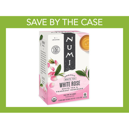 Numi Organic Tea - White Rose - Box of 16 - Miller & Bean Coffee Company