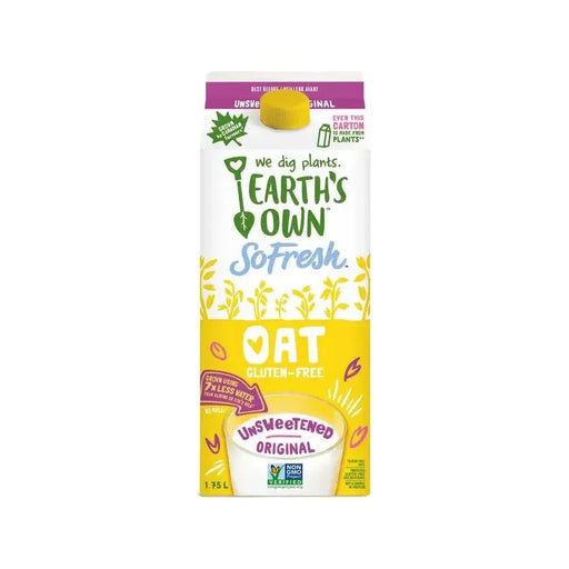 Oat Beverage Unsweetened Original - Earth's Own - 1.75L - Miller & Bean Coffee Company