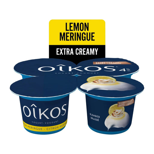 OIKOS Greek Yogurt - Lemon Meringue Flavour - Pack of 4 x 100g - Miller & Bean Coffee Company